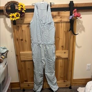Pink Lily Light Blue Sleeveless Jumpsuit